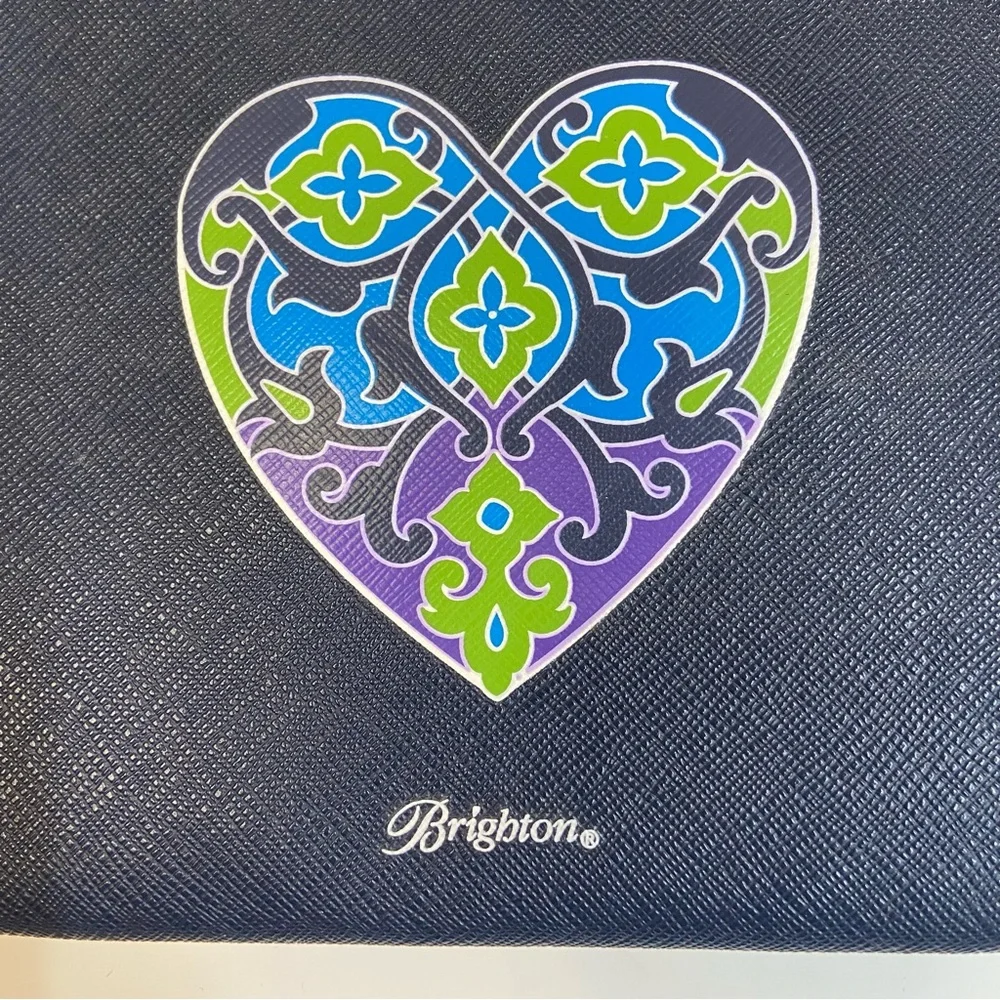 Brighton Blue Crossbody Bag with Vibrant Heart - Picture 2 of 11